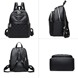 Travistar Backpack Womens Fashion Rucksack Bag PU Leather Backpack for Women Ladies Backpacks Anti Theft Casual Daypack for Leisure, Travel, School (Black) - Image 6