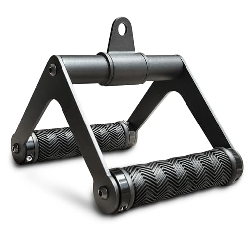 Berufexp Double D Handle 360 Rotataing Cable Row Attachment for Cable Machine, Soft Rubber Cable Machine Attachment Hanlde LAT Pulldown Attachments, Close Grip LAT Pull Down Handle by Berufexp - Used condition - US$16.92