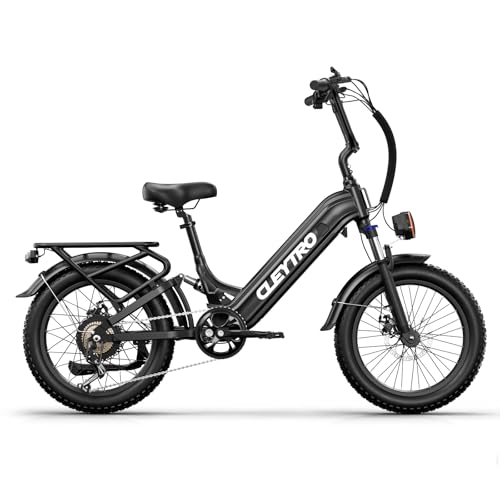 Lohang Vélo électrique XC20, 20 Pouces, Batterie 48V 15,6Ah, autonomie de 40 à 100 kilomètres, Suspension intégrale, 7 Vitesses (Noir).