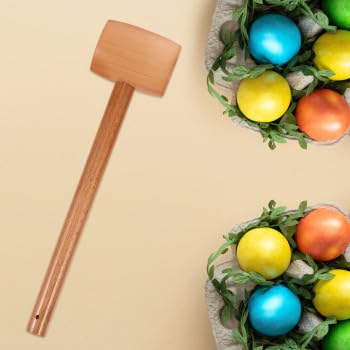 Image of Mini Wooden Hammer for Boy Girl Ergonomic Design Egg Crab Smashing Tool for Kitchen Use High-Grade Material