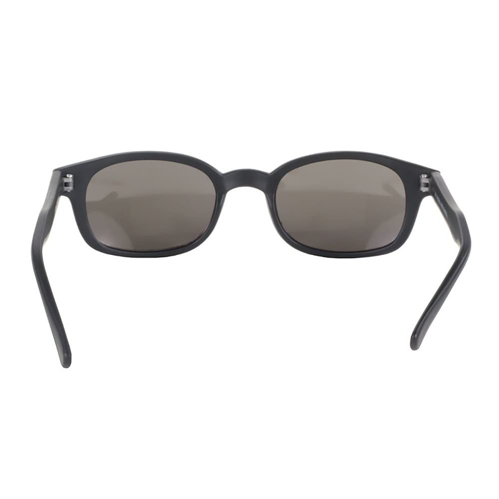 KD's 2000 - Occhiali da sole neri opachi Sport e Biker, da uomo e da donna, adatti sotto casco, moto, bicicletta, sci, lenti a specchio dorate UV400