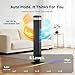 OLIXIS Tower Fan for Bedroom, 28dB Quiet Floor Standing Fan with Remote, 12H Timer, 5 Speeds, 4 Modes, LED Display, Portable Bladeless Oscillating Cooling Fan for Indoor, Home, Office - Black