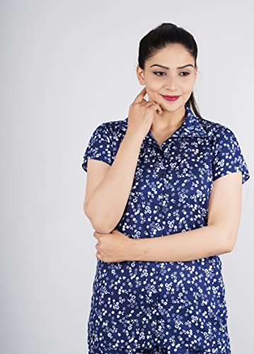 Image of Women's Rayon Printed Night Suit Set