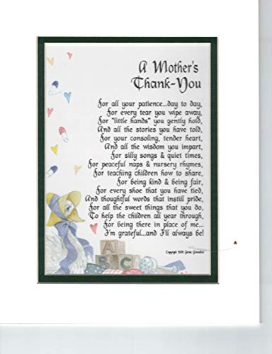A Gift Present Poem for A Daycare Provider, Nursery School Teacher Or Pre-School Teacher. #134,