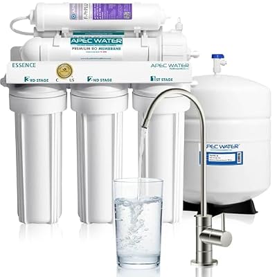 APEC Water Reverse Osmosis Water Filter, Alkaline 6-Stage RO System, WQA Certified to Remove 1K+ Impurities, pH+ Remineralization for Natural Spring Taste, Under Sink Filter 75 GPD