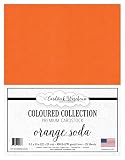 Orange Soda Cardstock Paper - 8.5 x 11 inch Premium Matte 100 LB. Cover - 25 Sheets from Cardstock W