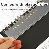 eioororriy A4 Lined Notebook With Removable Ruler, Spiral Bound,Waterproof PVC Cover For School Office Home - Image 4