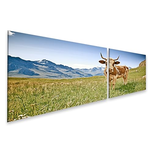 Tableau sur toile évasion alpine idyllique pour salon chaleureux de chalet