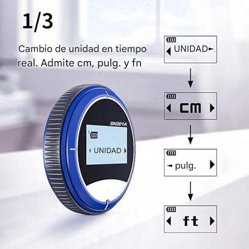 Regla rodante digital con pantalla LCD para mediciones cilíndricas en reformas 7