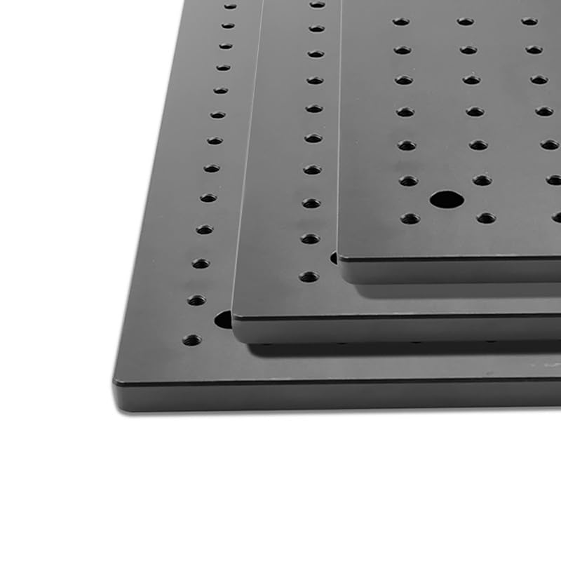 Piastra piatta ottica ad alta precisione, 400 x 400 x 13 mm, per uso in laboratorio, basetta sperimentale in alluminio con filettatura M6 per misurazioni accurate