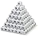 Melius 110Pcs Silicone Letter Beads 12mm A-Z (Extra for Vowel Letter) Even and Accurate Square Letters Beads for Bracelet Stethers Key Chains Necklace Lanyards (White)