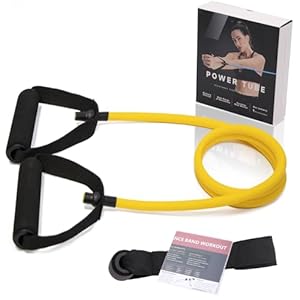 Resistance Bands with Handles for Working Out Women and Men, Exercise Bands with Door Anchor, Stretch Bands for Home Workouts, Simple Guide Included