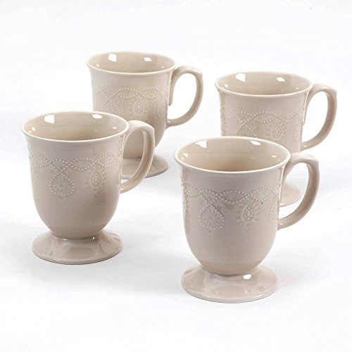 The Pioneer Woman Cowgirl Lace Mug Set, Set Of 4 (Linen/Beige) #TOP10
