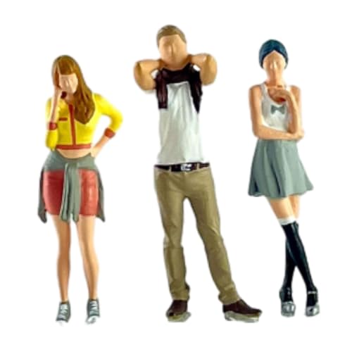UGPLM 1/64 Scale Miniature Mini People Model Photography Props Creative Miniature Scenes Decor Resin Figures Boys Girl Toy Set