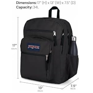 JanSport Laptop Backpack - Computer Bag with 2 Compartments, Ergonomic Shoulder Straps, 15” Laptop Sleeve, Haul Handle - Black — photo 5 of 6
