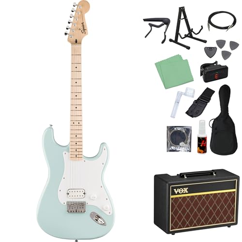 Squier Sonic Stratocaster HT H Maple Fingerboard White Pickguard Sonic Blue �G���L�M�^�[���S��14�_�Z�b�g �yVOX�A���v�t���z �X�g���g�L���X�^�[ �n�[�h�e�C�� 1PU �X�N���C