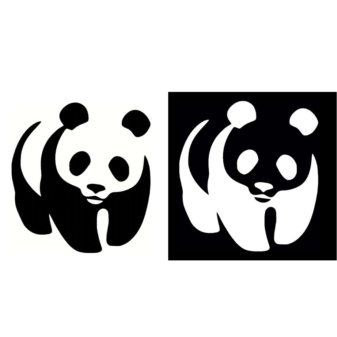 Sticker Panda para coche, 2 Piezas Panda Impermeable Vinilo Pegatinas Decorativas, El Panda Pegatinas para Niños y Niñas, Adolescentes, Portátiles, Maleta, Bicicletas, Monopatín, Guitarra