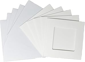 Stitchtastic Square aperture square cards - White (Pack of 5)