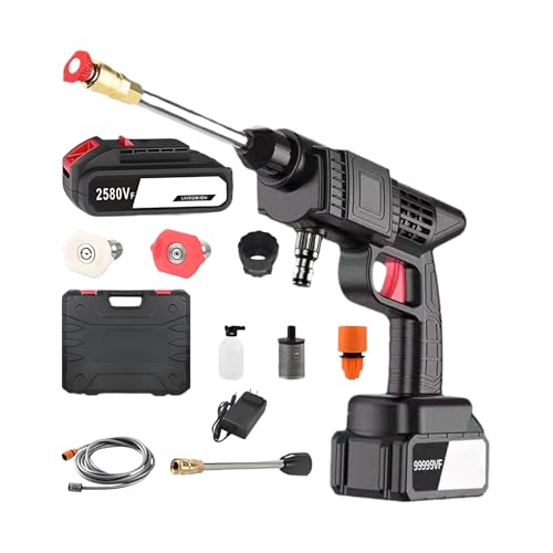 Renchey Hidrolimpiadora Portátil Sin Cable | Limpiador A Presión Portátil - Herramienta de Jardín con Accesorios para Plantas Césped Coche Riego