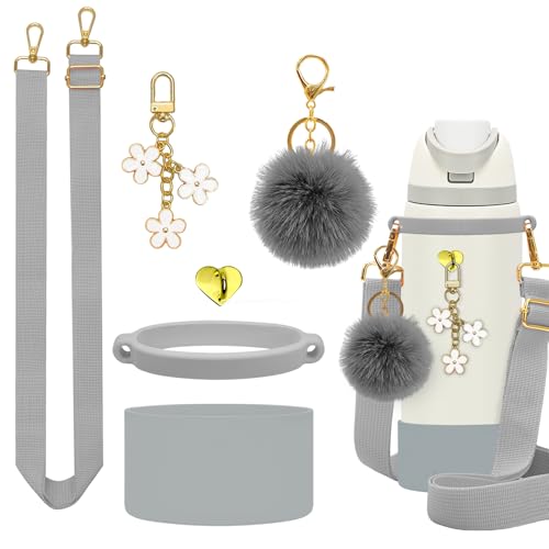 TQONEP Owala�E�H�[�^�[�{�g���p�A�N�Z�T���[ 64�I���X 32�I���X�A���߉\�ȃn���h���X�g���b�v�A�v���b�V���{�[���A�t�����[�`���[���A���o�[�����O�A�n�[�g�^�t�b�N�A�`���[���ASiliocne�u�[�c FreeSip 24�I���X32�I���X(�O���[�A