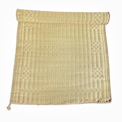 ORRIC Handmade Double Layered chatai madur kusha Grass mat korai pai Organic Yoga mat as Floor mat (52 X 74 INCH)
