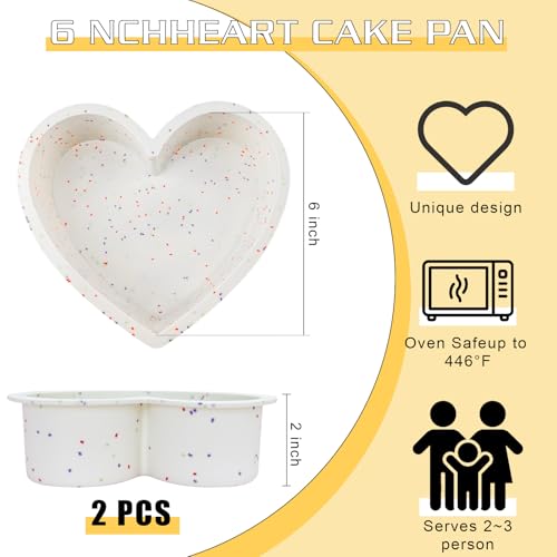 HNGWLYN Silicone Heart Shaped Cake Pans 2 Pcs 6 Inch by HNGWLYN - Used condition - Image 6