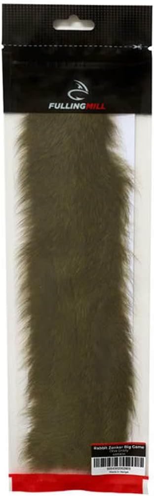 Fulling Mill Rabbit Zonker Big Game (Olive Grizzly)