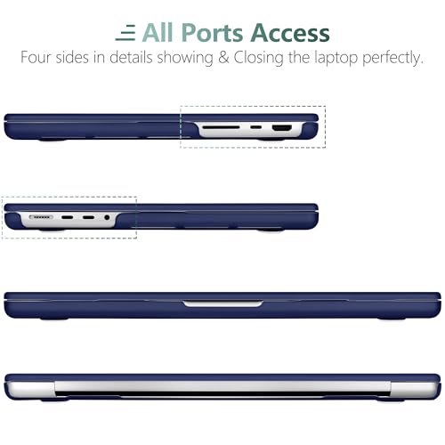 DONGKE Compatible with M5 MacBook Pro 14 inch Case M4 M3 M2 M1 2026 2024-2021 A3427 A3426 A3434 A3112 A3401 A3185 A2918 A2992 A2779 A2442 Pro Max, Plastic Hard Shell Coverr, Matte Navy Blue by DONGKE - Used condition - Image 8