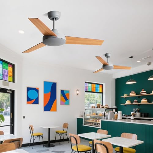 Ventilateur de plafond avec télécommande pour rafraîchir le salon sans bruit - 5