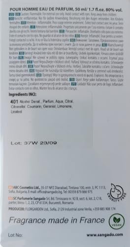 SANGADO Fragrances Sangado Ungezähmt Parfüm Für Herren Eau de Parfum 8-10 Stunden Langanhaltend Luxuriös Duftendes 50 ml Code: 401