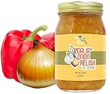 Green Jay Gourmet Relish - Vidalia Onion Relish & Spread - USA Made - For Burgers, Hot Dogs, Sandwiches & More - Gluten-Free, No MSG & Small-Batch - 16 Ounces