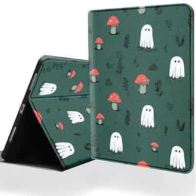 DSRGRGFDJ Tablet Case for Samsung Galaxy Tab S8/S7 11 Inch 2022/2020 Model (SM-X700/X706/T870/T875/T878),Auto Wake/Sleep and Multi-Angle Adjustable Stand Cover - Ghost Mushroom Pattern