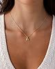 PAVOI 14K Yellow Gold Plated Dainty Chunky Bubble Initial Letter Pendant Necklace for Women - Alphabet Letter S Necklace #1