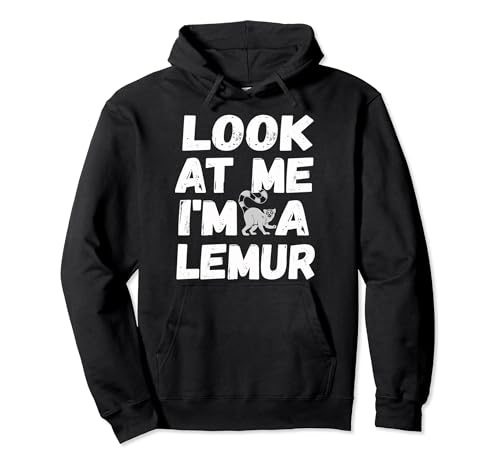 Look at Me I'm A LEMUR Shirts Maglietta per costume di Halloween Felpa con Cappuccio