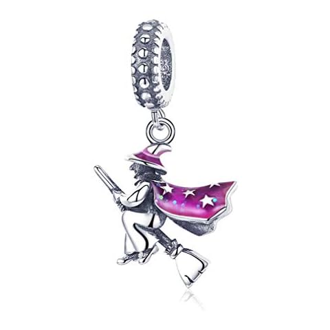 LeeFeel European Magic Witch Pendant Charms Dangle Charms for Halloween Christmas Jewelry Gifts Cover