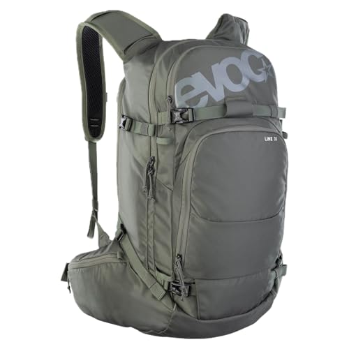 Sac à dos EVOC LINE 30 All-Mountain (NEURALITE SYSTEM, fixation pour skis, compartiment séparé pour avalanche avec plan d'urgence, compartiment principal...