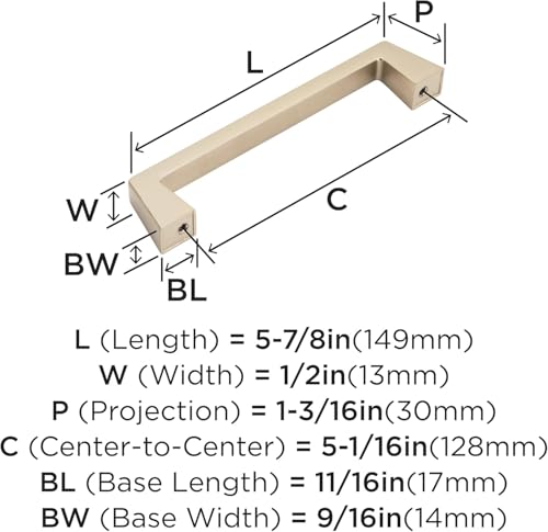 Amerock | Cabinet Pull | Champagne Bronze | 5-1/16 inch (128 mm) Center to Center | Blackrock | 1 Pack | Drawer Pull | Drawer Handle | Cabinet Hardware by Amerock - Image 6