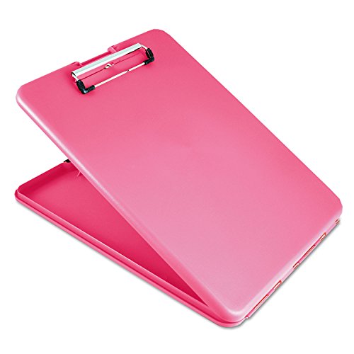 Saunders SlimMate Plastic Storage Clipboard, Pink, Letter Size Form Holder