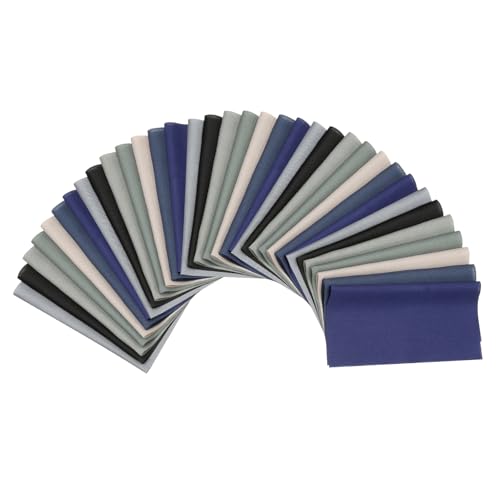 Tissu en coton PATIKIL : 35 carrés unis de 20x20 cm pour patchwork et couture