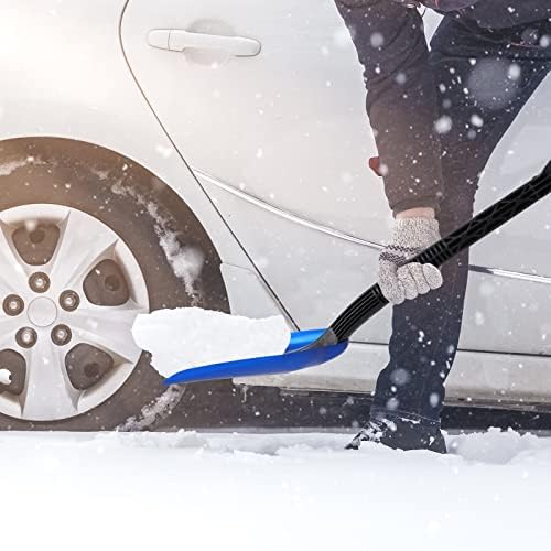 ORIENTOOLS: Compact Aluminum Snow Shovel with Reinforced D Grip, Leightweight Utility Tine Shovel for Car, Camping, Outdoor Activities & More.(20cm Blade)