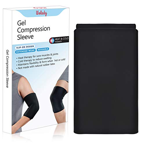 Manchon de Compresse Froide Chaude Réutilisable Elastique Wolady Pack Gel Sac Glace Flexible Pour Bras Jambe Genou Cheville Coude Epaule (13-26inch)