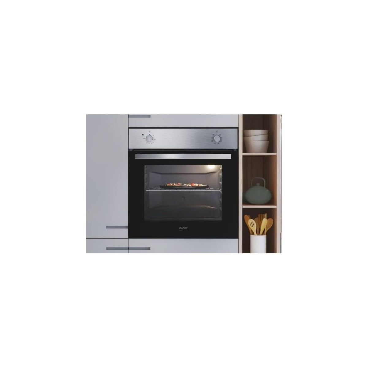 Candy FIDC X100IT Four électrique, 70L, Classe A, Acier Inoxydable, 4 fonctions, 59,5 x 59,5 x 56,8 cm