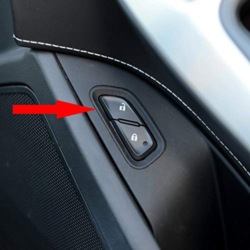 Carbon Fiber Look Door Lock Switch Button Cover Trims Accessories Molding For 2014 2015 2016 2017 2018 Chevrolet Corvette C7 #TOP3