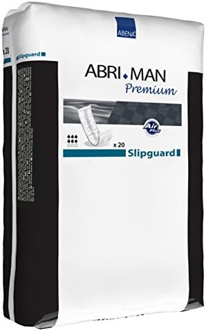 Abena Abri-Man Male Incontinence Pads, Slipguard, 100 Count (5 Packs of 20)
