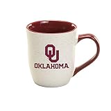 Official Team Branding: Displays the Oklahoma Sooners logo on both sides with sharp, durable color quality. Granite Finish Design: Distinctive granite-style ceramic with a colored interior and handle for a bold look. 16oz Beverage Capacity: Perfect f...