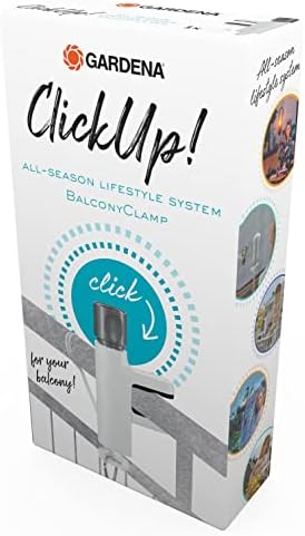 Gardena ClickUp! Uchwyt balkonowy: Uniwersalny uchwyt do wszystkich produktów ClickUp! łatwe w użyciu, odpowiednie na prawie każdy balkon (11410-20)