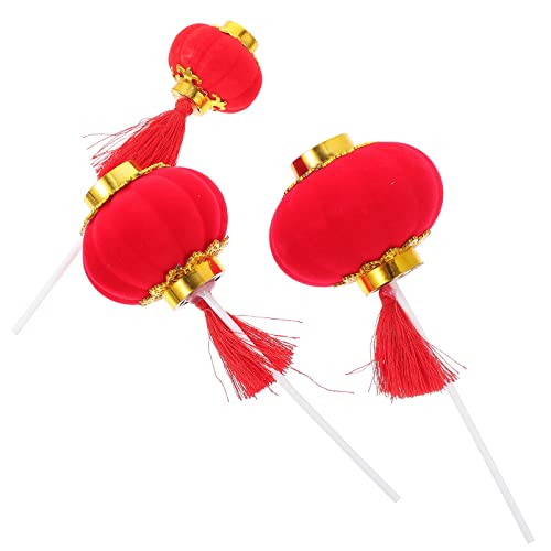 Bestoyard Spring Festival 12Pcs Chinese New Year Cake Decorations Red Lantern Cupcake Toppers Party Cake Picks New Years Eve Decoration Supplies Chinese Red Paper Lantern #TOP1