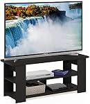 Furinno Jaya TV Stand, Entertainment Center, TV Console for TV up to 55 Inch, for Living Room, Bedroom, Espresso