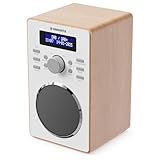 DAB+ & FM Bluetooth Radio | Mains Powered DAB Radio | Backlit LCD Display with Dimmer | Dual Alarm Clock & Sleep Timer | 40 Presets per Mode | USB-C Power & Headphone Jack | Oakcastle DAB10