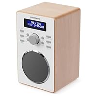 DAB+ & FM Bluetooth Radio | Mains Powered DAB Radio | Backlit LCD Display with Dimmer | Dual Alarm Clock & Sleep Timer | 40 Presets per Mode | USB-C Power & Headphone Jack | Oakcastle DAB10